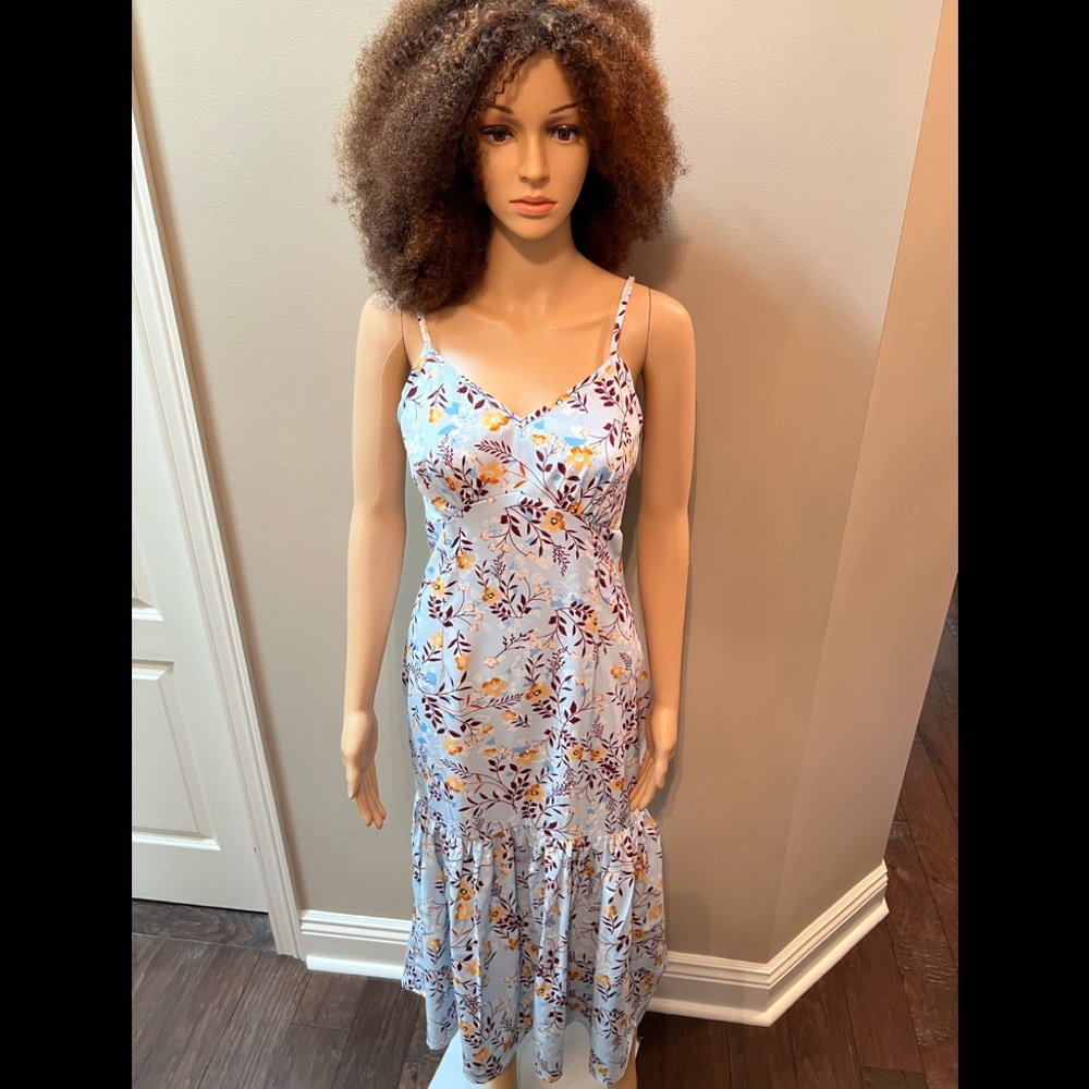 Cathsnna Floral Summer Spaghetti Strap Maxi Dress Size Medium - Picture 4 of 9